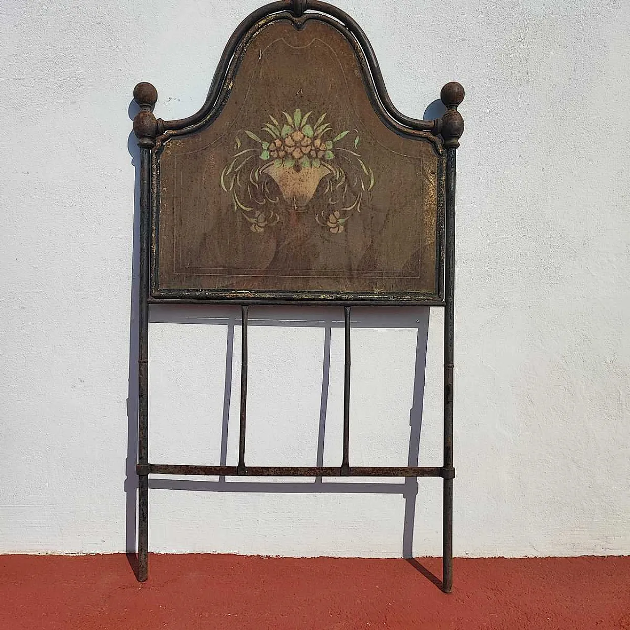 Bed headboard and footboard in wroughtiron, 20th century 2
