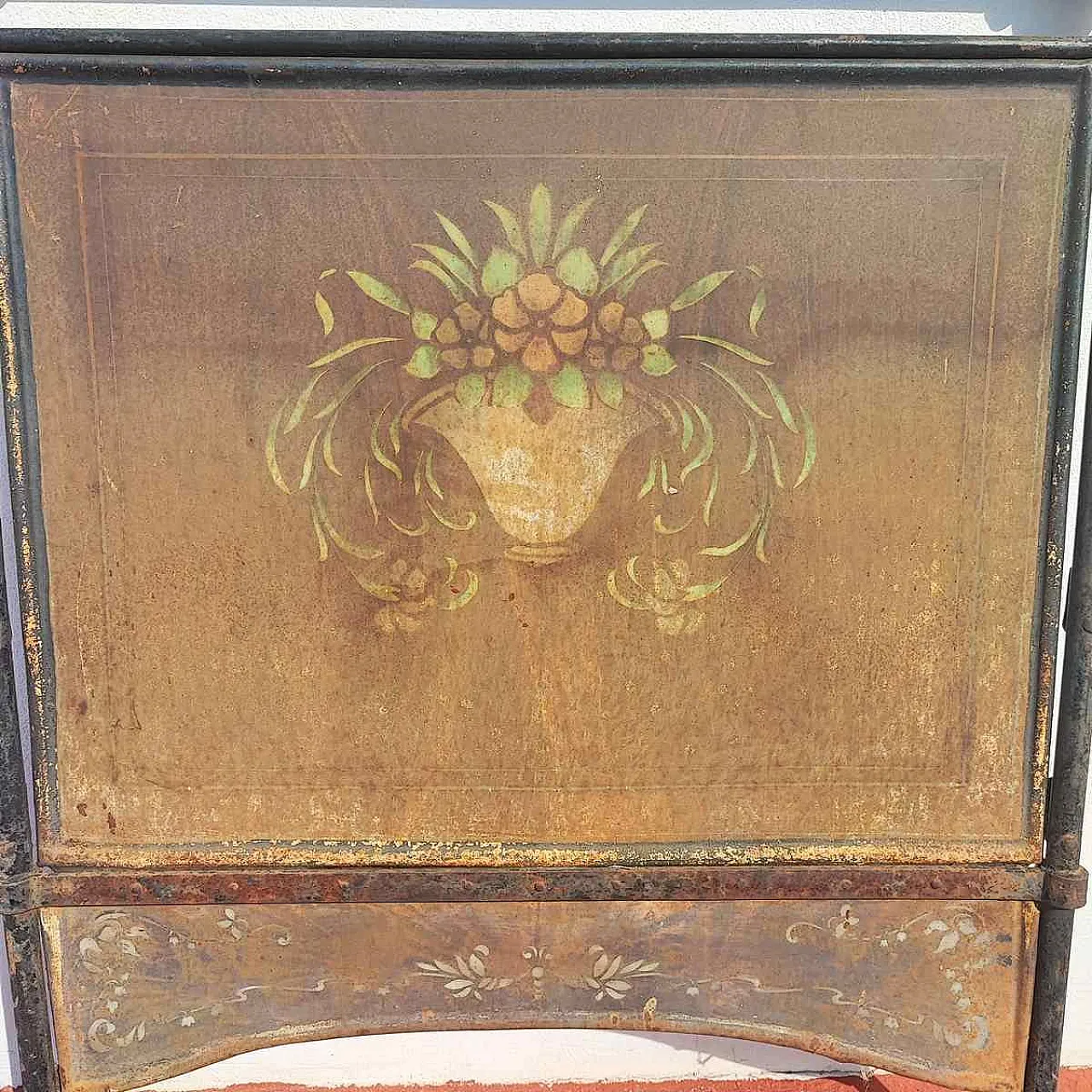 Bed headboard and footboard in wroughtiron, 20th century 8