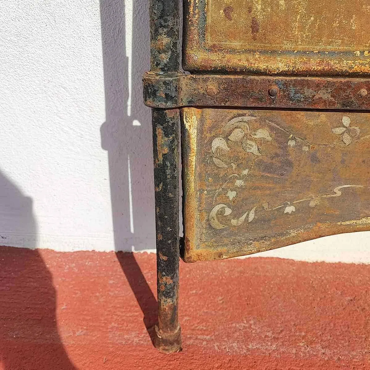 Bed headboard and footboard in wroughtiron, 20th century 11