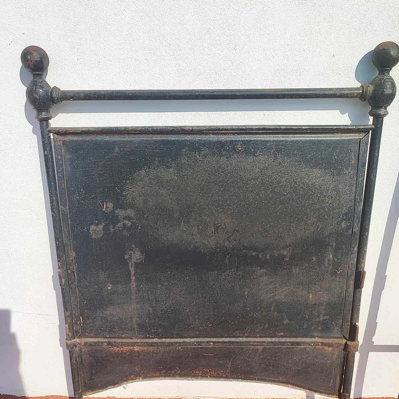Bed headboard and footboard in wroughtiron, 20th century 13