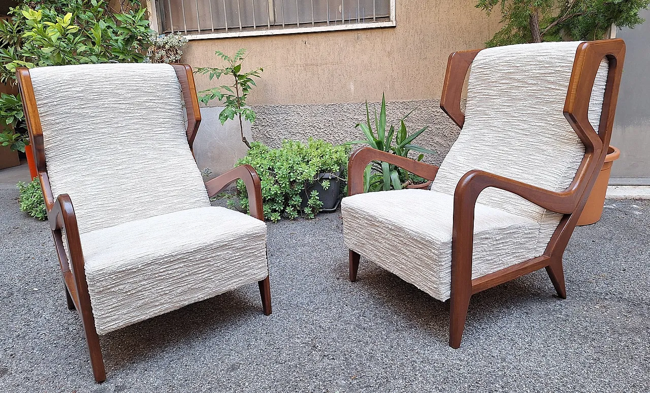 Pair of armchairs by Gio Ponti for Manifattura Artigianale, 1990s 4