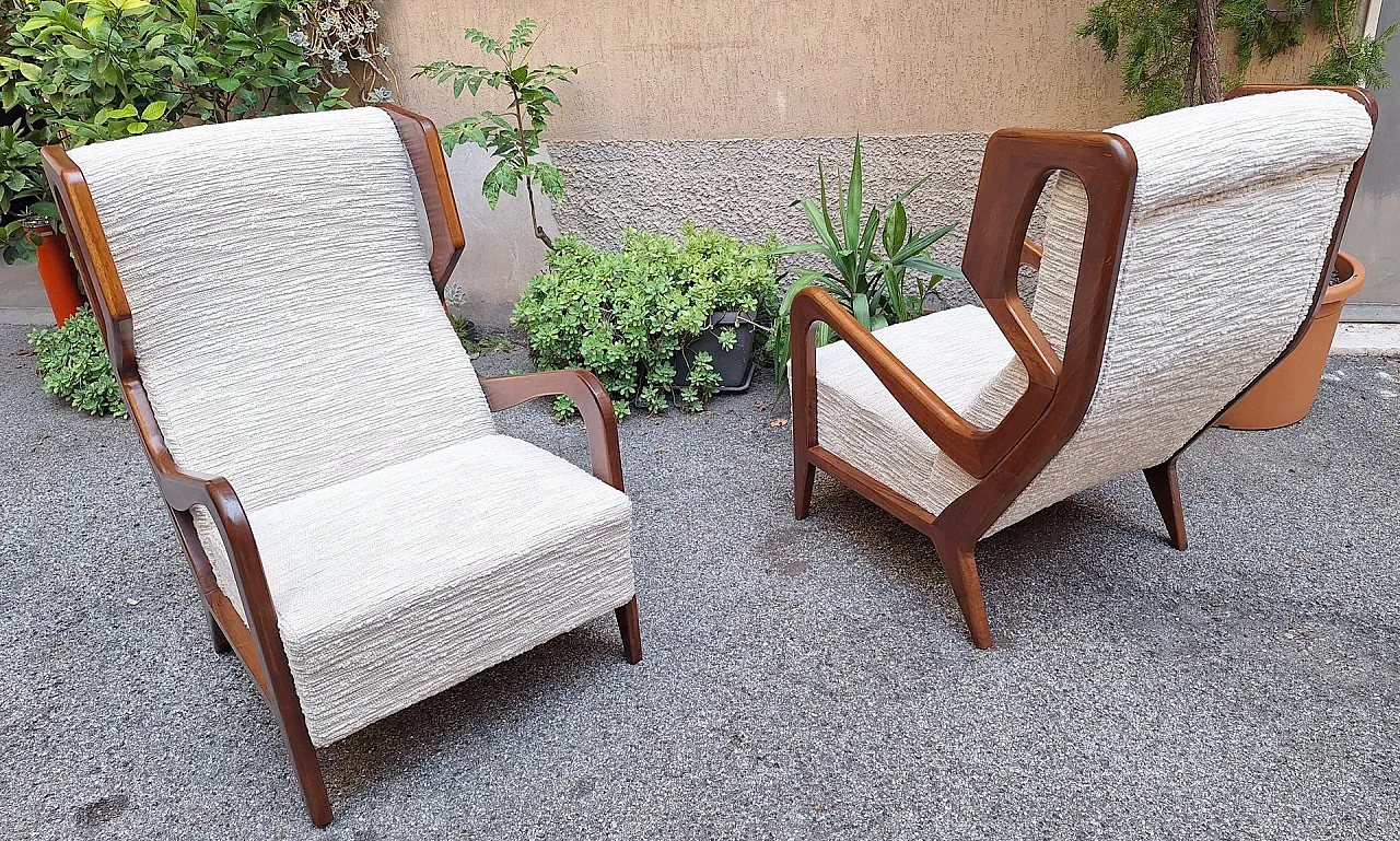 Pair of armchairs by Gio Ponti for Manifattura Artigianale, 1990s 6