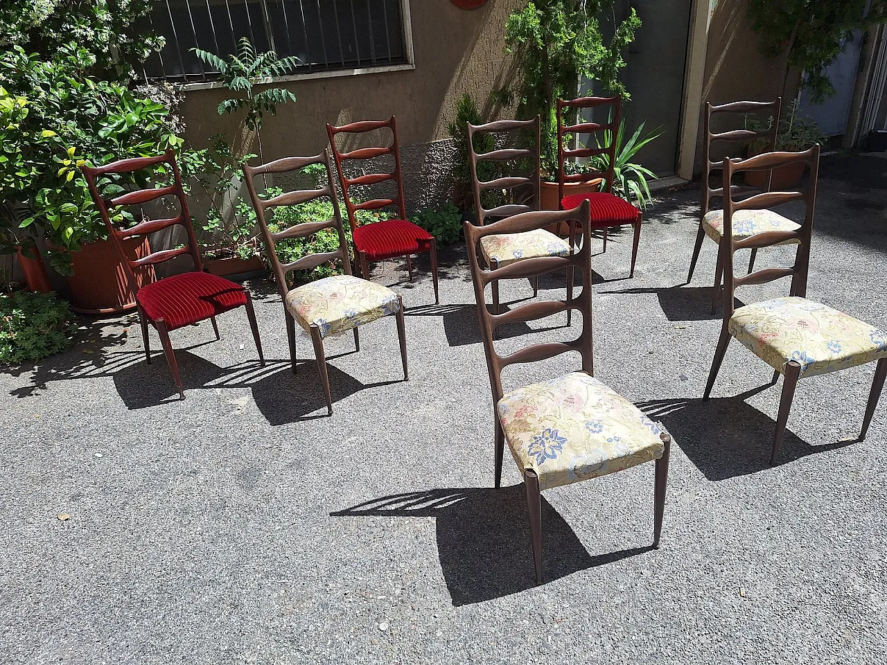 5 High-backed chairs by Paolo Buffa, 1940s 1