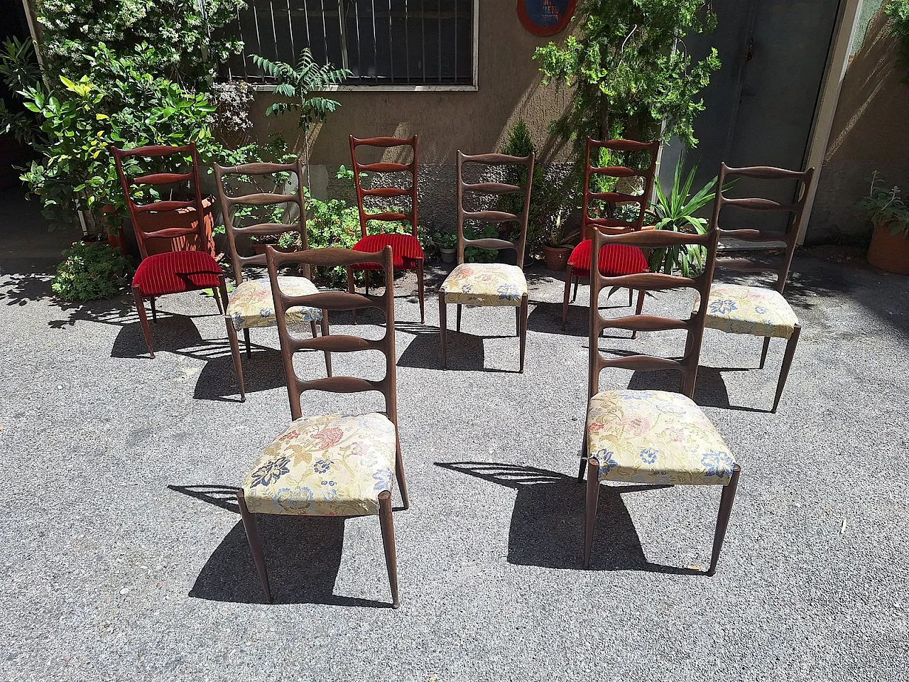 5 High-backed chairs by Paolo Buffa, 1940s 4