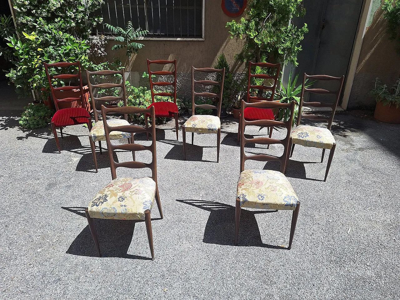 5 High-backed chairs by Paolo Buffa, 1940s 5