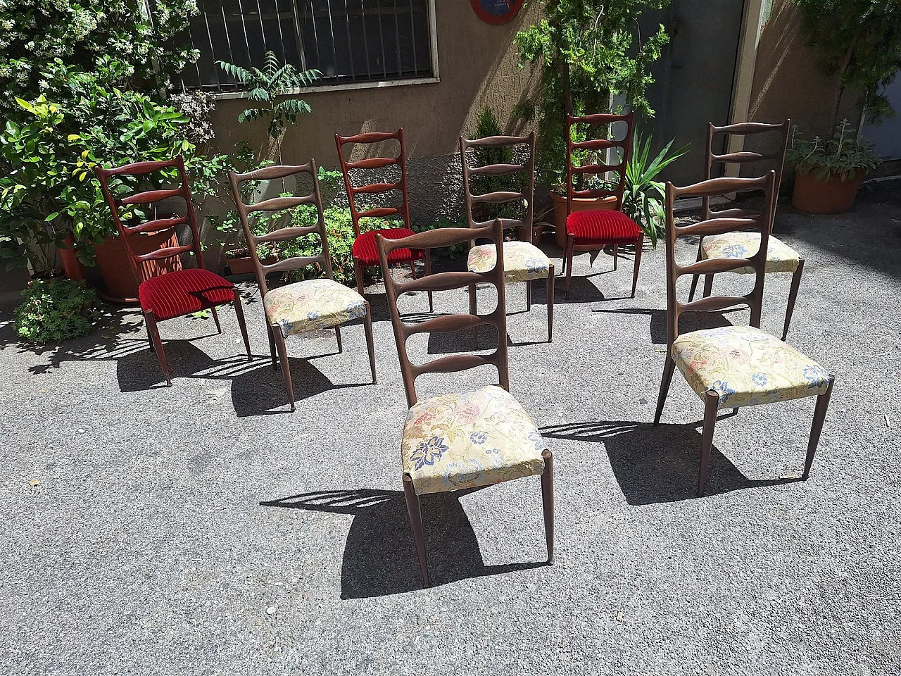5 High-backed chairs by Paolo Buffa, 1940s 6