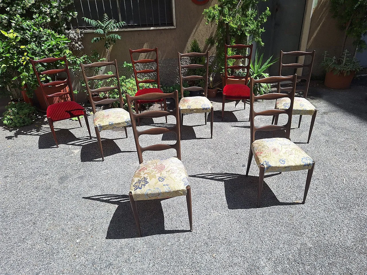 5 High-backed chairs by Paolo Buffa, 1940s 7
