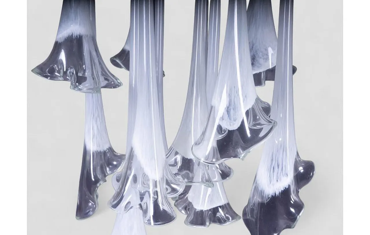Calla/Lily Murano glass chandelier by Venini, 1960s 5