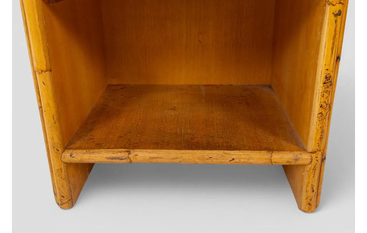 Woven bamboo bedside table, 1960s 8