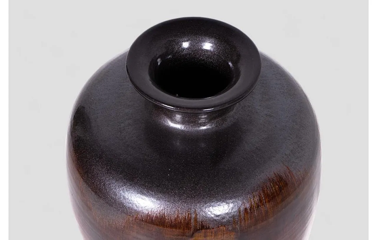 Glazed ceramic vase with gradient finish, 1980s 3