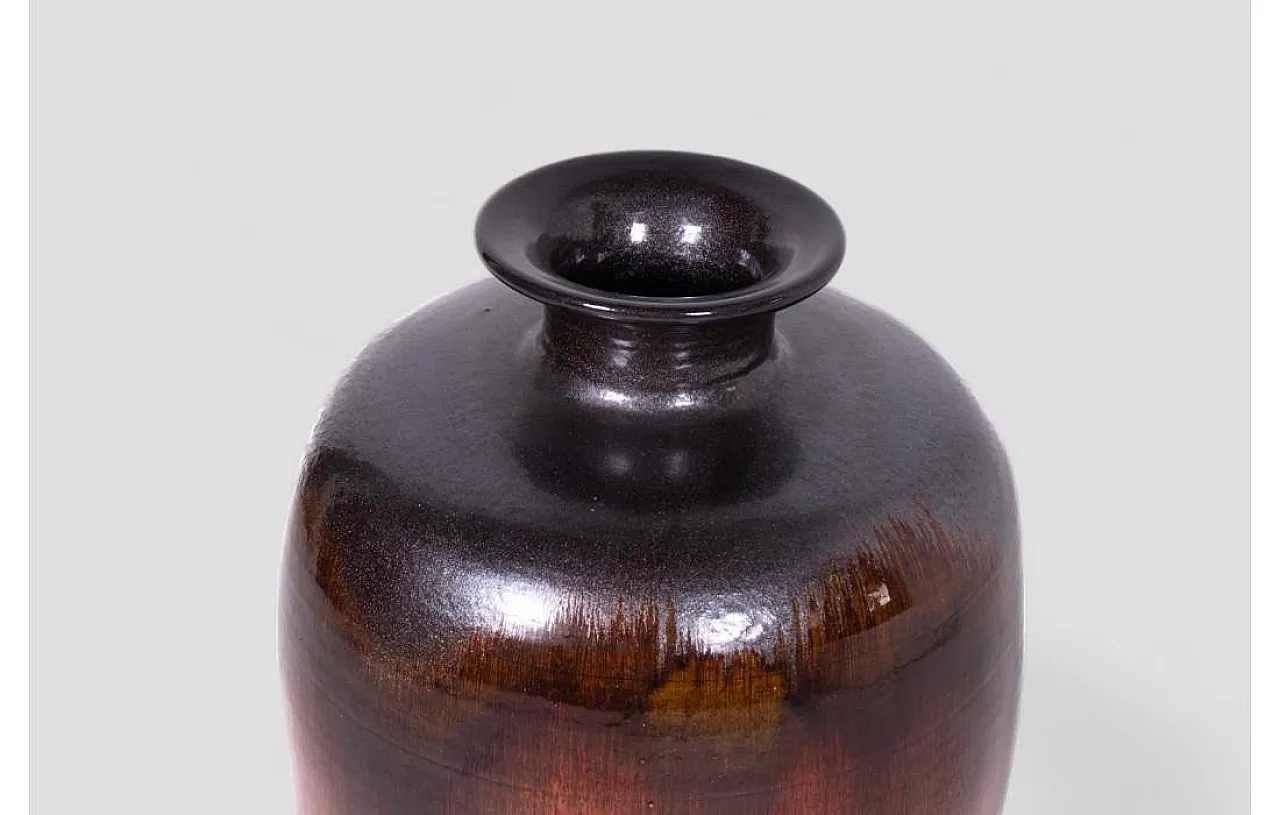Glazed ceramic vase with gradient finish, 1980s 4