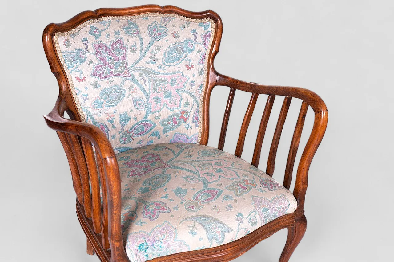 Pair of floral armchairs, 1960s 3