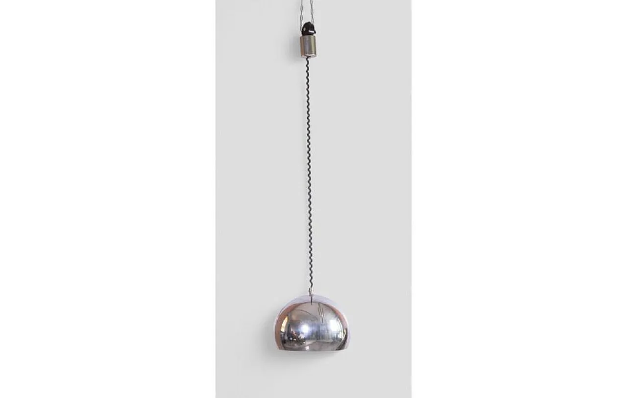 Modern chrome pendant lamp, 2000s 2