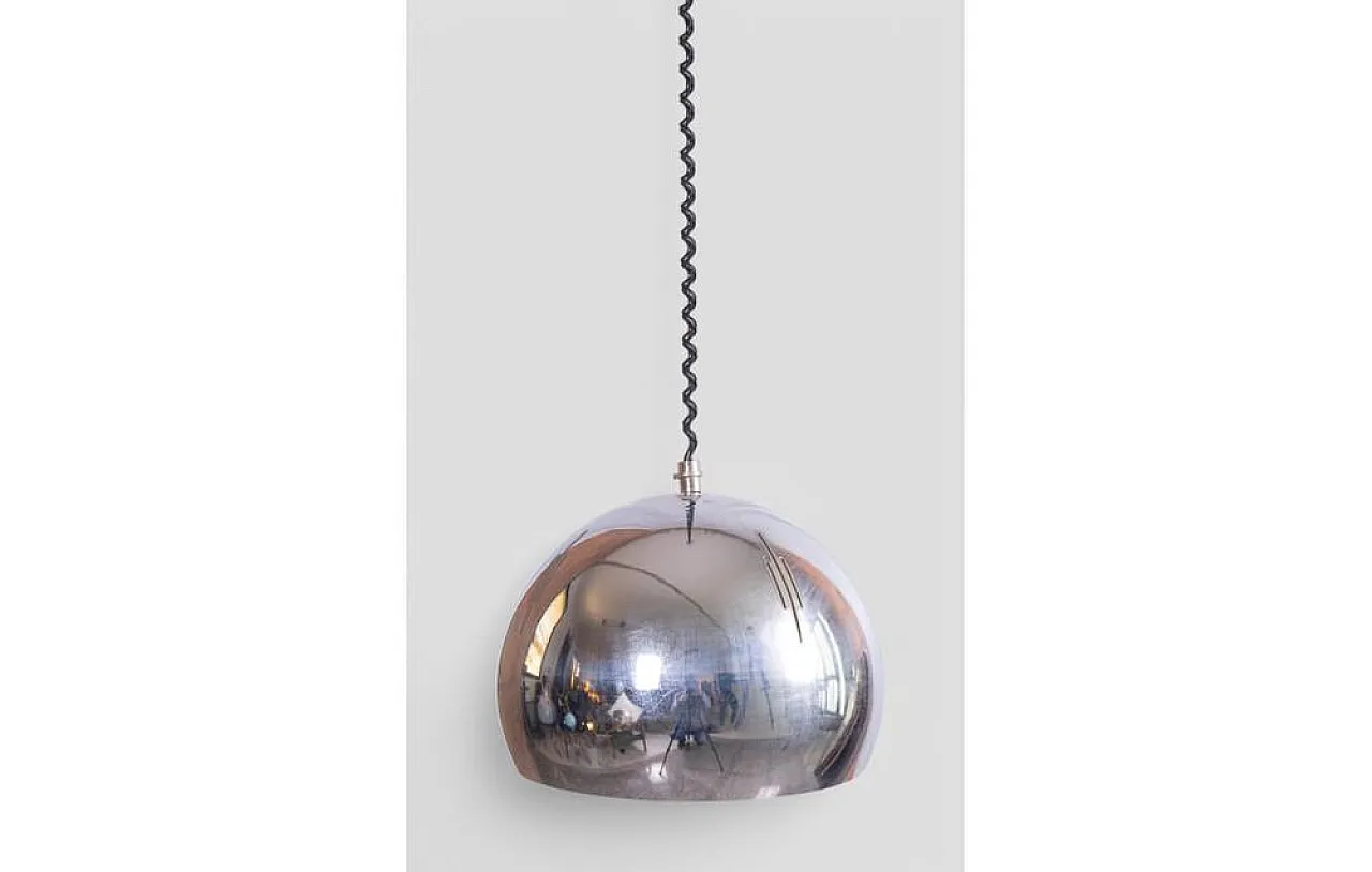 Modern chrome pendant lamp, 2000s 3