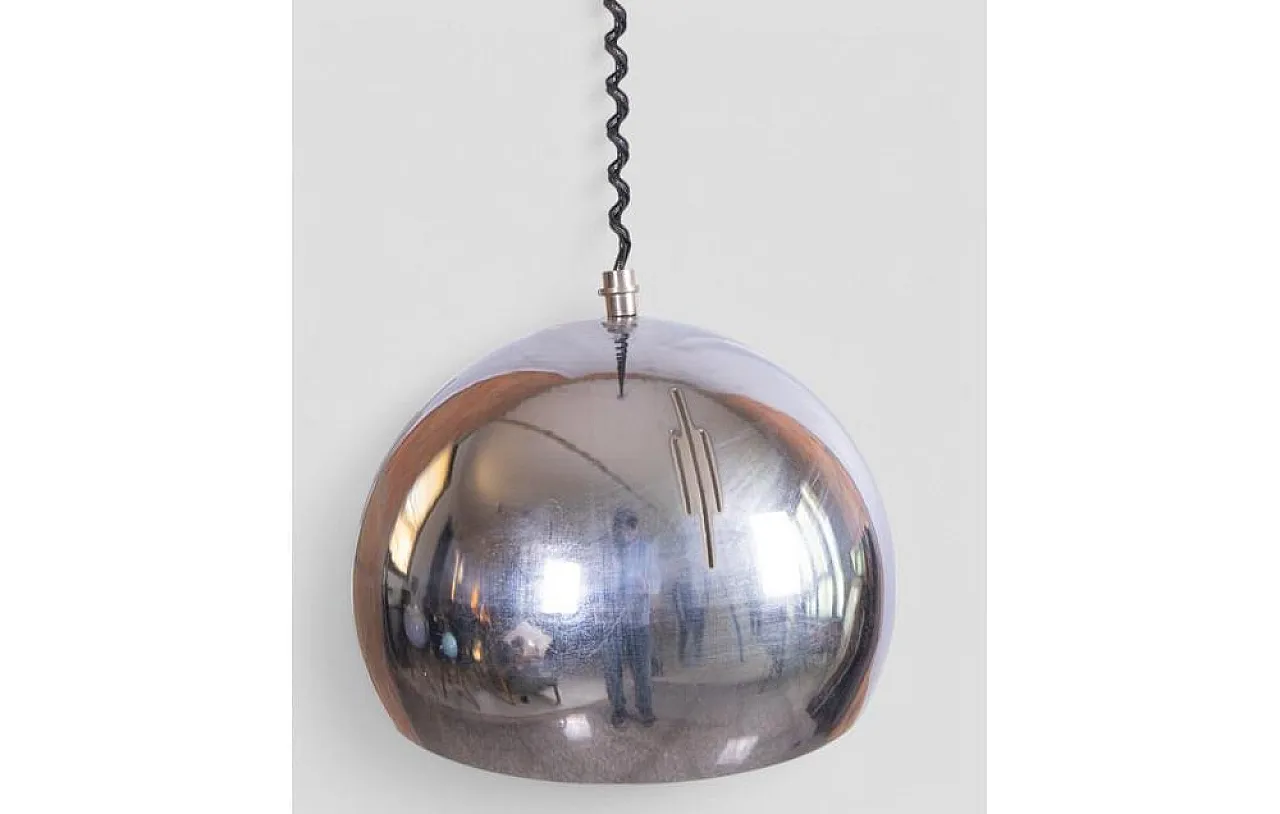 Modern chrome pendant lamp, 2000s 4