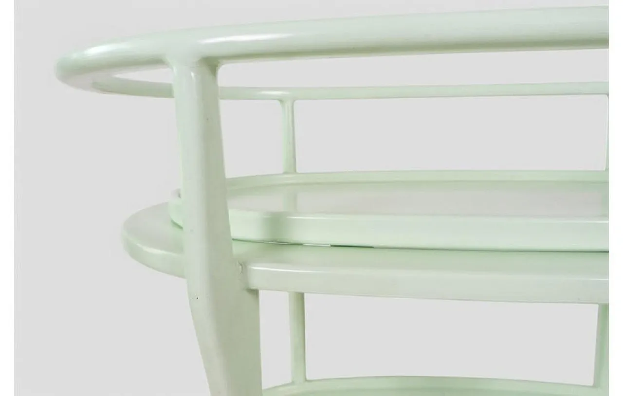 Art Deco serving cart in light green lacquered wood, 1930s 9