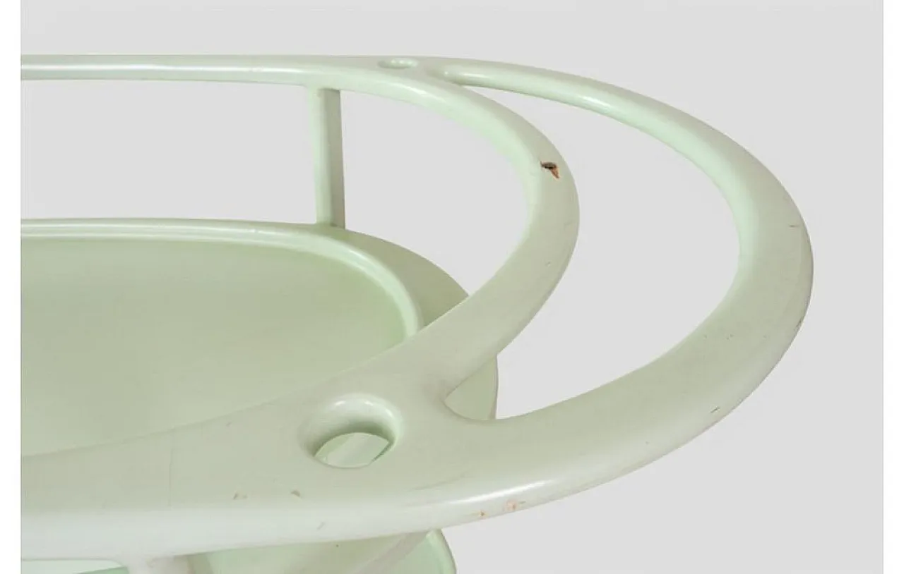 Art Deco serving cart in light green lacquered wood, 1930s 10