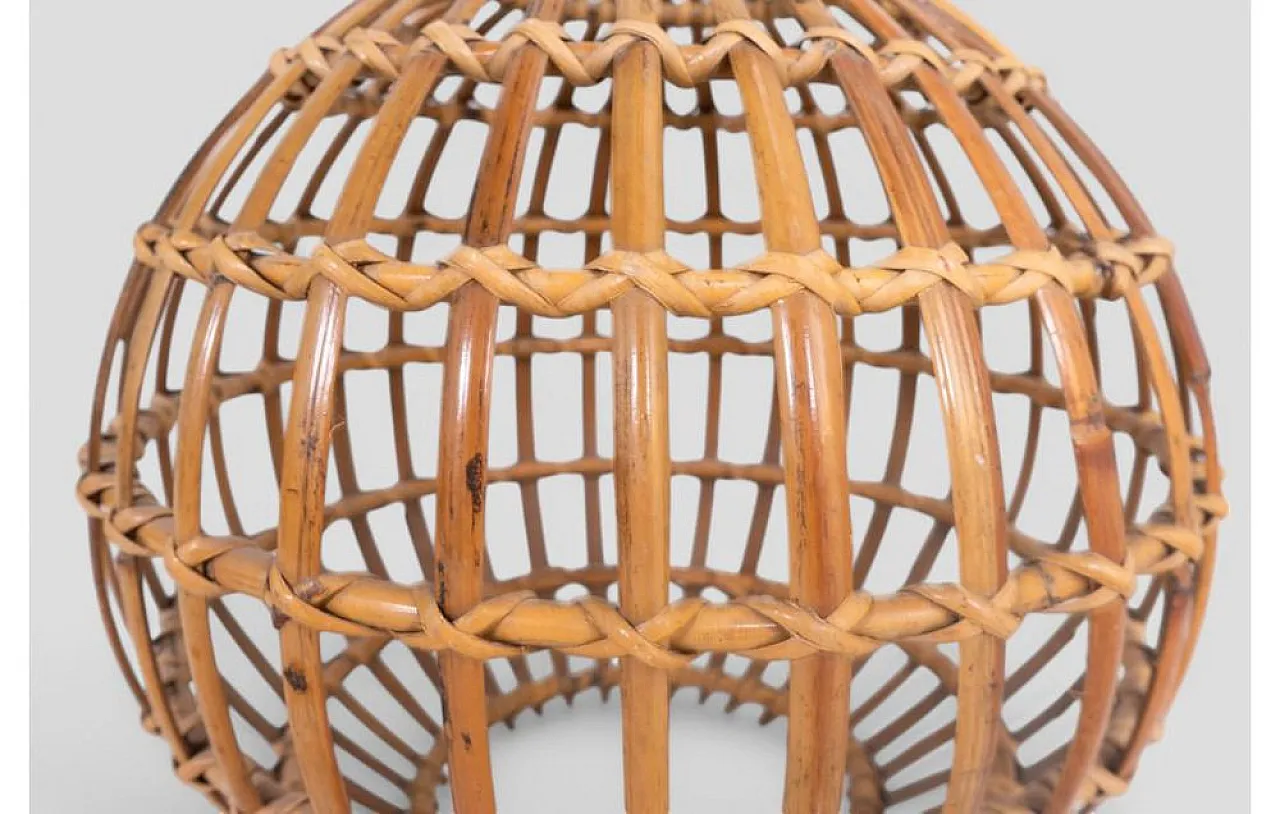 Woven rattan lampshade, 1970s 6