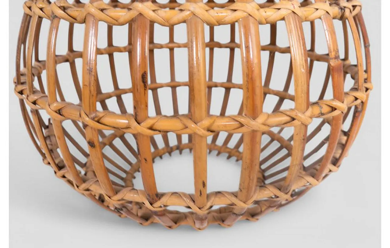 Woven rattan lampshade, 1970s 7