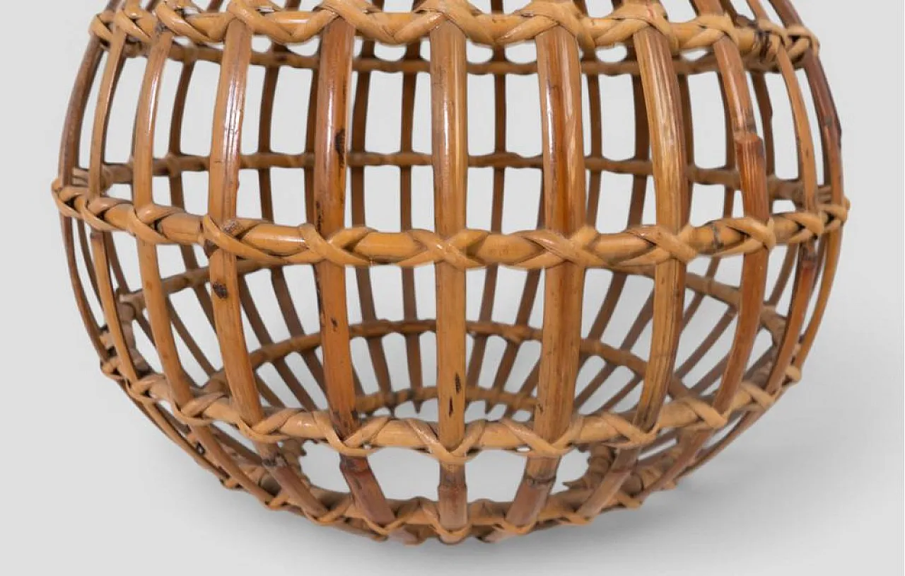 Woven rattan lampshade, 1970s 8