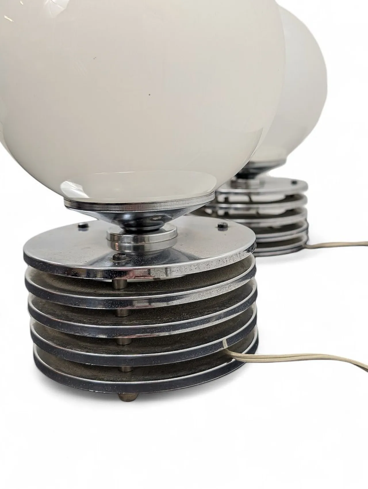 Coppia di lampade da tavolo Space Age, anni '70 3