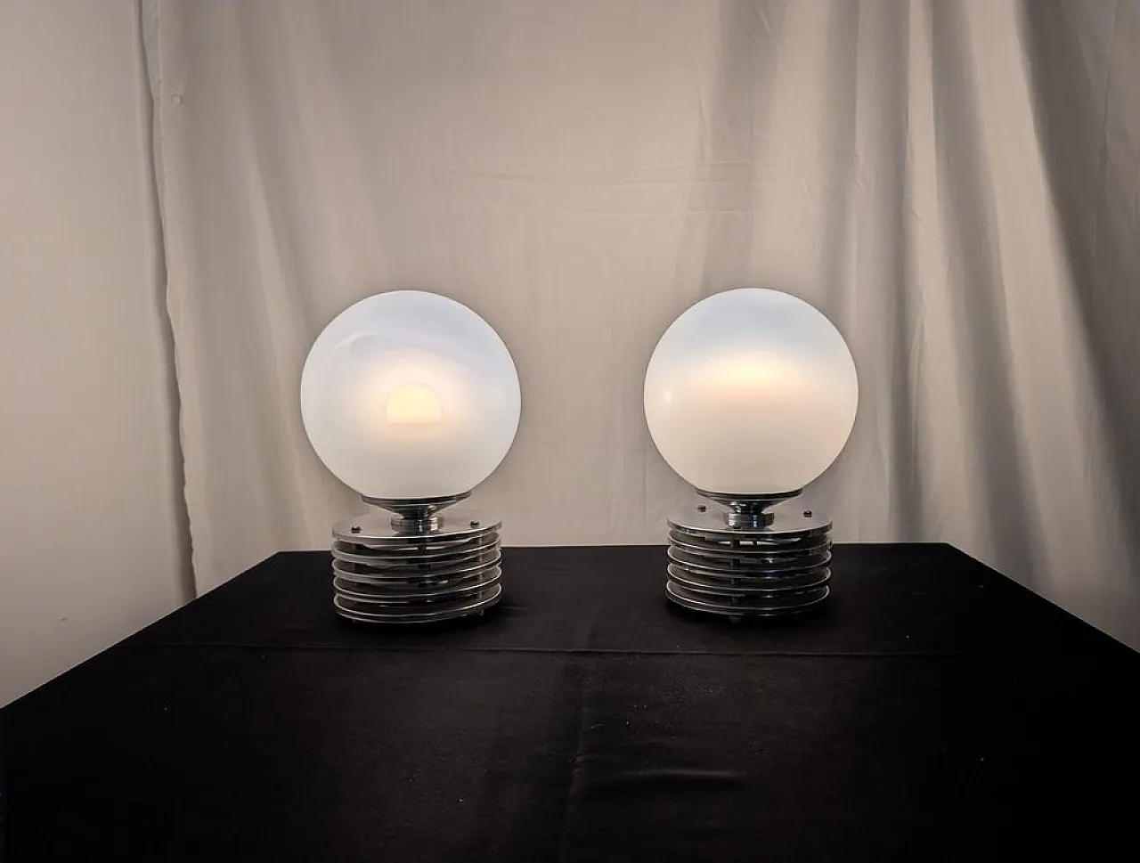 Coppia di lampade da tavolo Space Age, anni '70 6