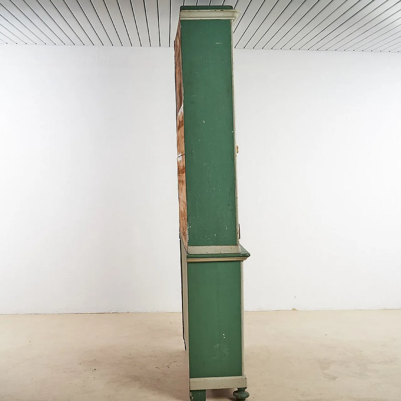Green cabinet in wood, 20th century 2