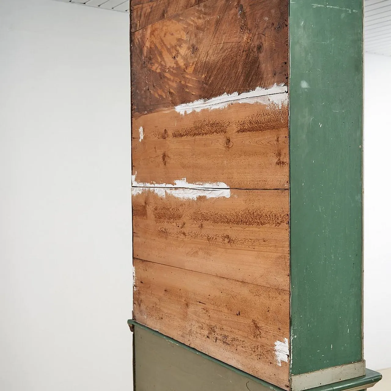 Green cabinet in wood, 20th century 3