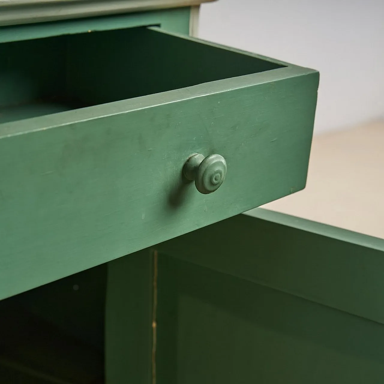 Green cabinet in wood, 20th century 4
