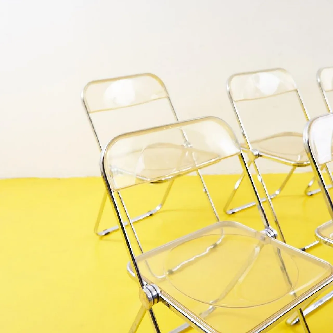 6 Plia chairs by Anonima Castelli, 1970s 2