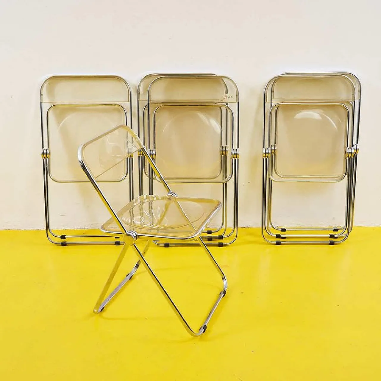 6 Plia chairs by Anonima Castelli, 1970s 7