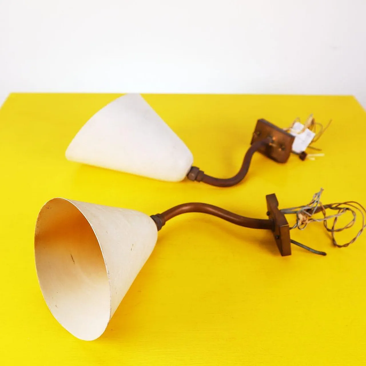 Pair of metal Wall Lights attr. to Gino Sarfatti, 1950s 1