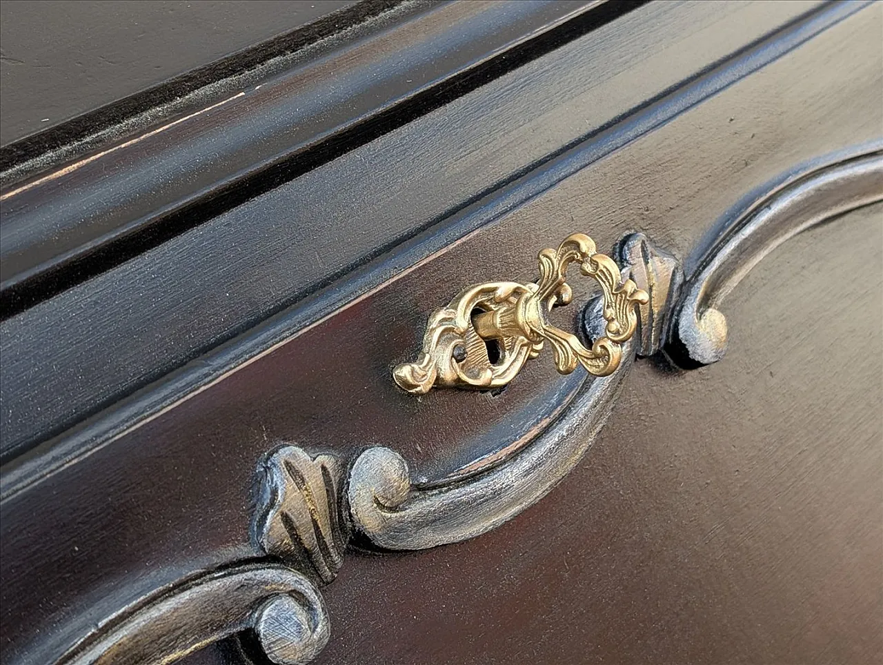 Scrivania in legno di noce in stile barocco, '900 10