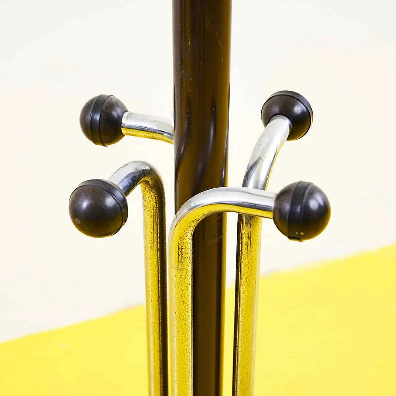 Metal Coat Stand with Marble Base, 1970s 4