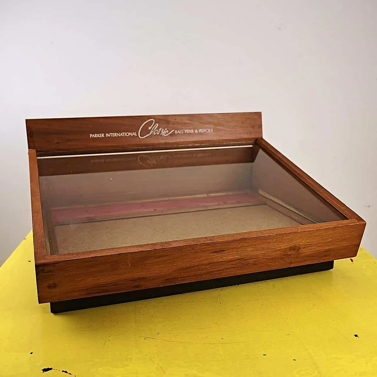 Custodia per penne  Parker in legno con anta e serratura, '900 1