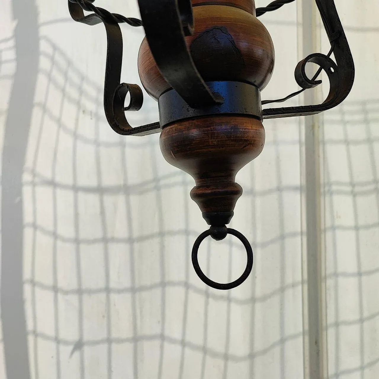 2 Wooden and Metal Chandeliers, early 20th century 7