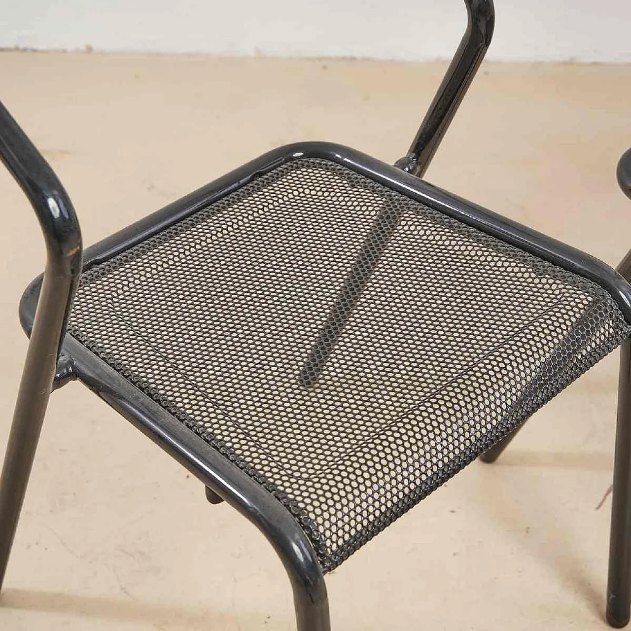Pair of Minimal Metal Chairs, 1990s 2