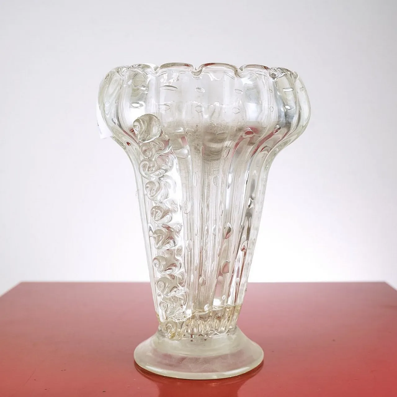 Murano Glass Vase attributed to Seguso, 20th century 1