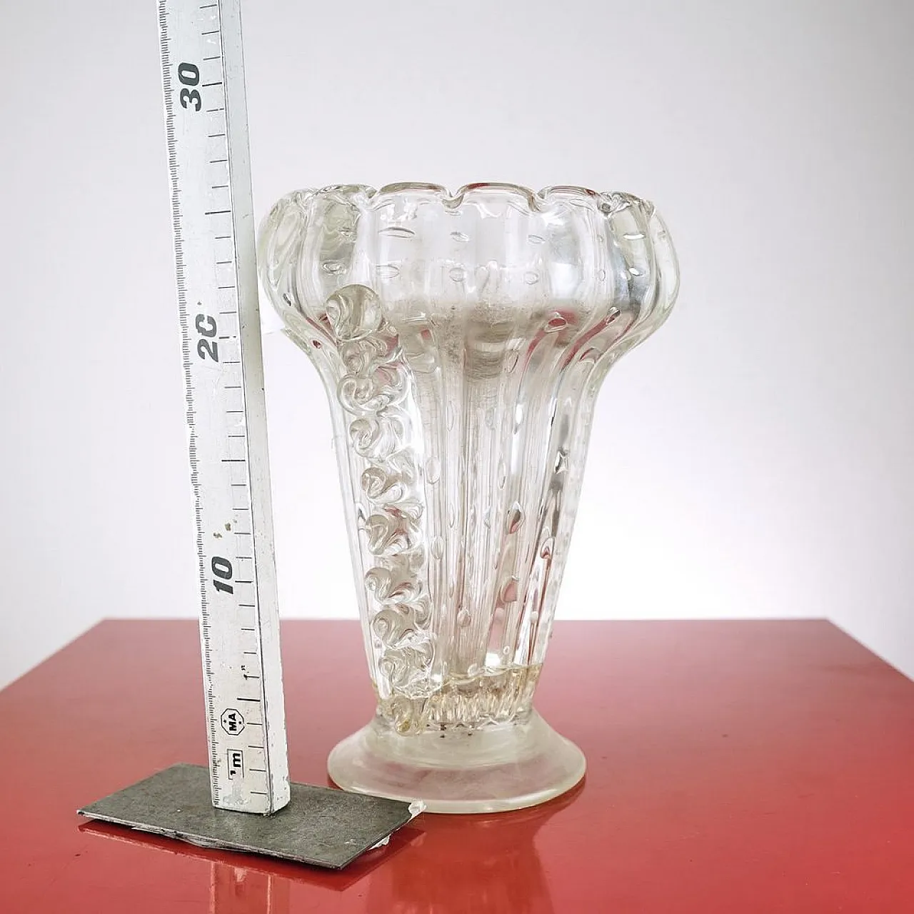 Murano Glass Vase attributed to Seguso, 20th century 5