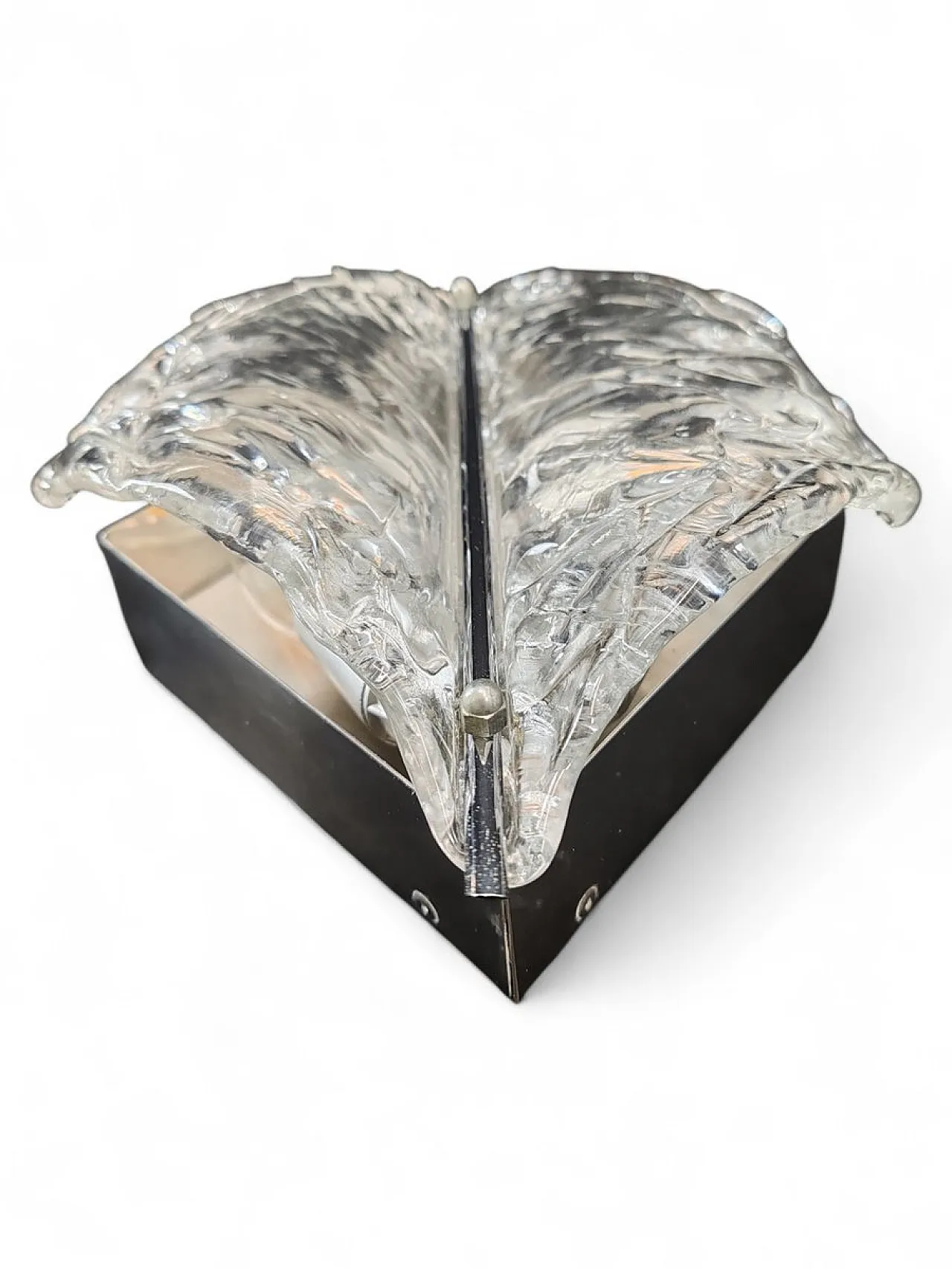 Pair of Murano glass wall lamps from Zero Quattro, 1970s 3