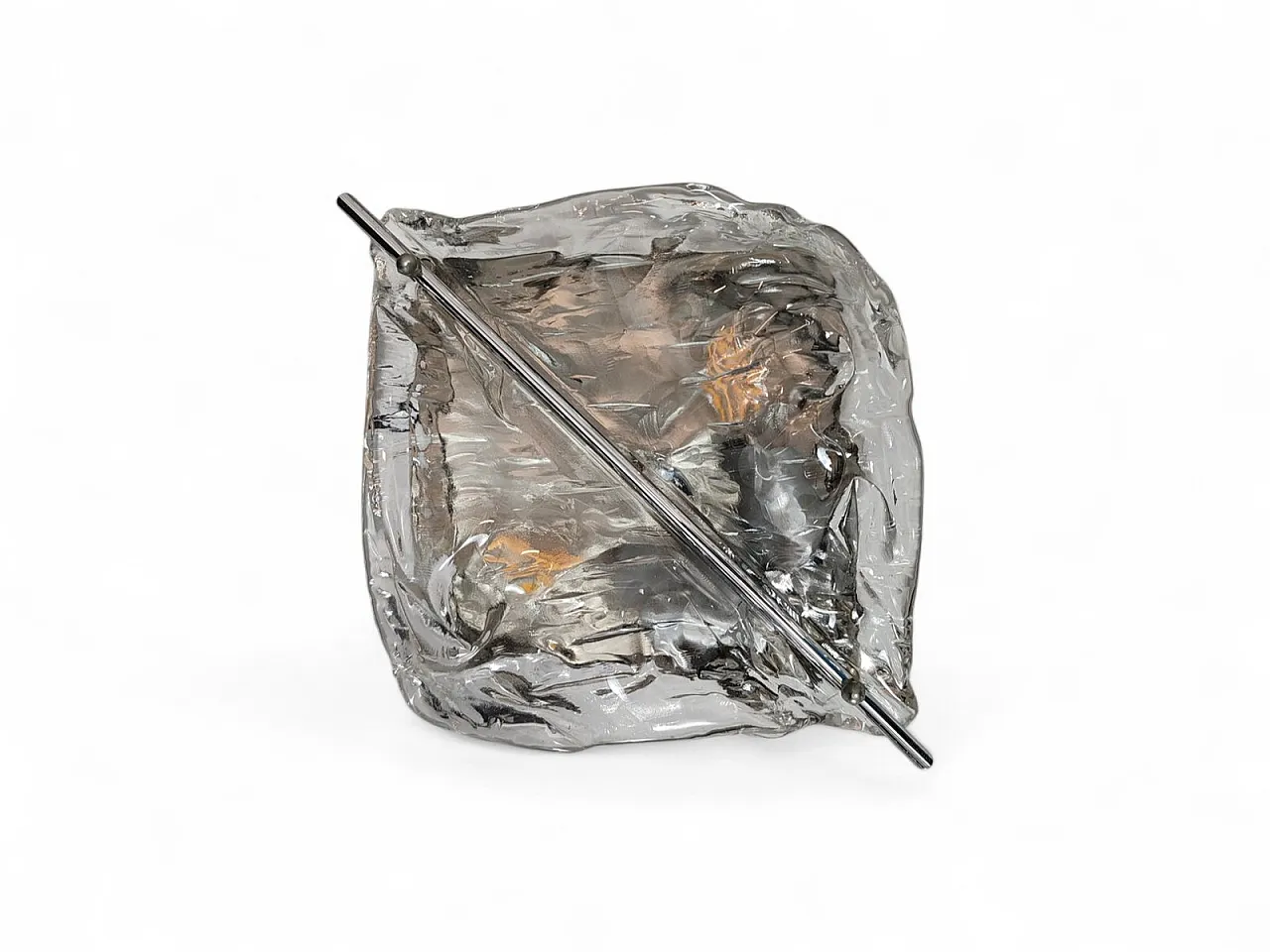 Pair of Murano glass wall lamps from Zero Quattro, 1970s 7