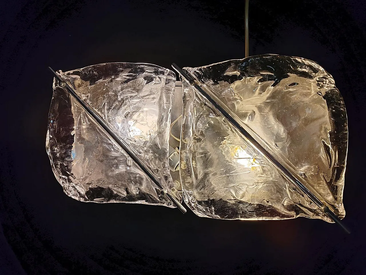 Pair of Murano glass wall lamps from Zero Quattro, 1970s 13