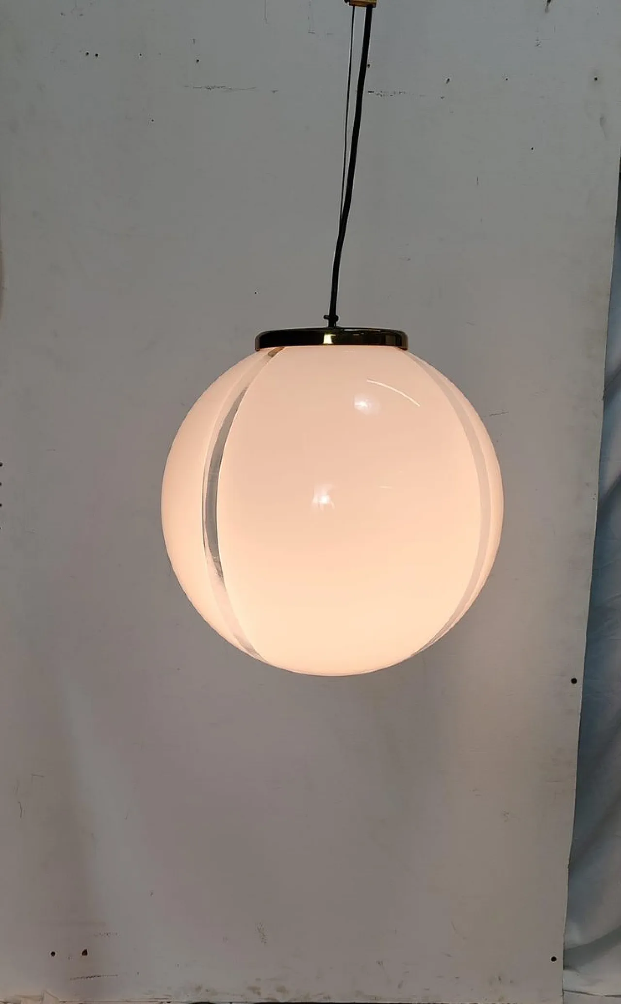 Sphere pendant lamp in Murano glass, 1960s 8
