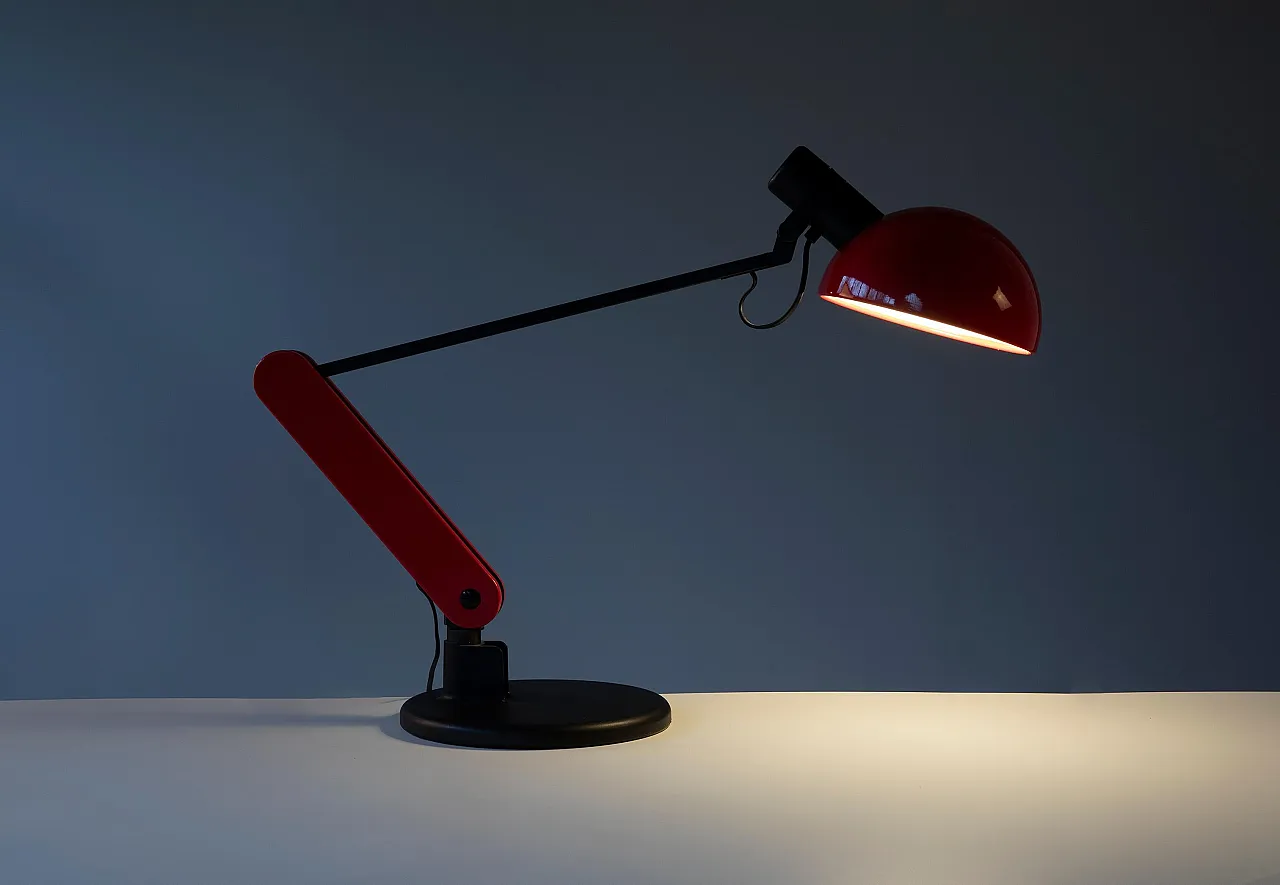 Large Praxi adjustable desk lamp for iGuzzini, 1980s 9