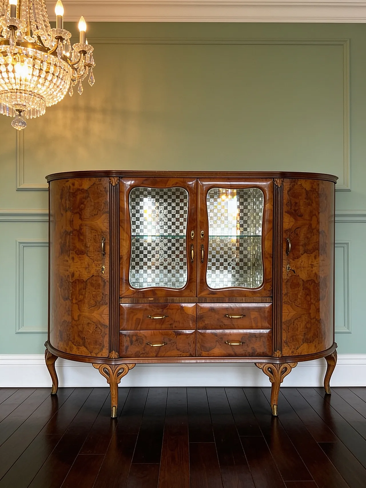 Italian sideboard, high level of craftsmanship of the period 1950s 1