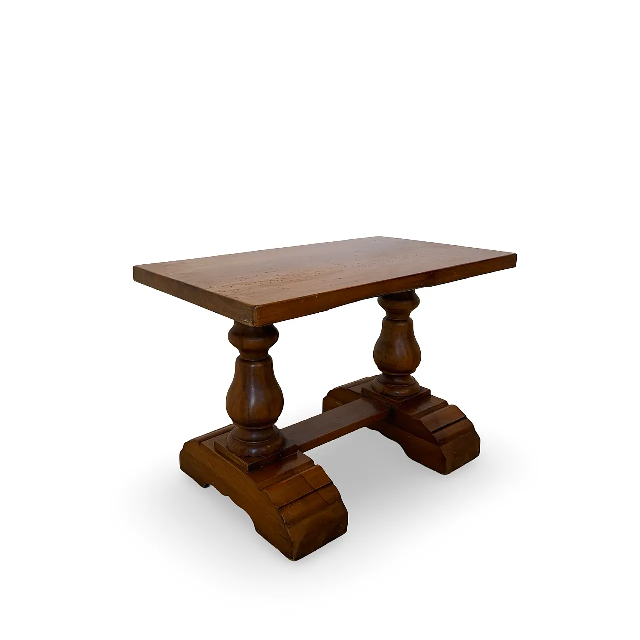 Rustic walnut wooden table, 1900s 5