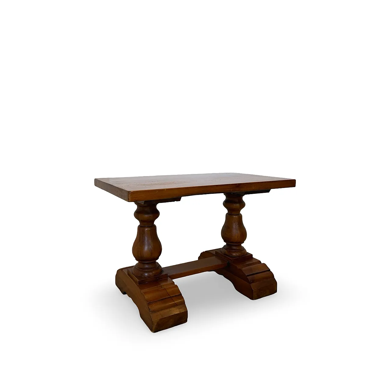 Rustic walnut wooden table, 1900s 6
