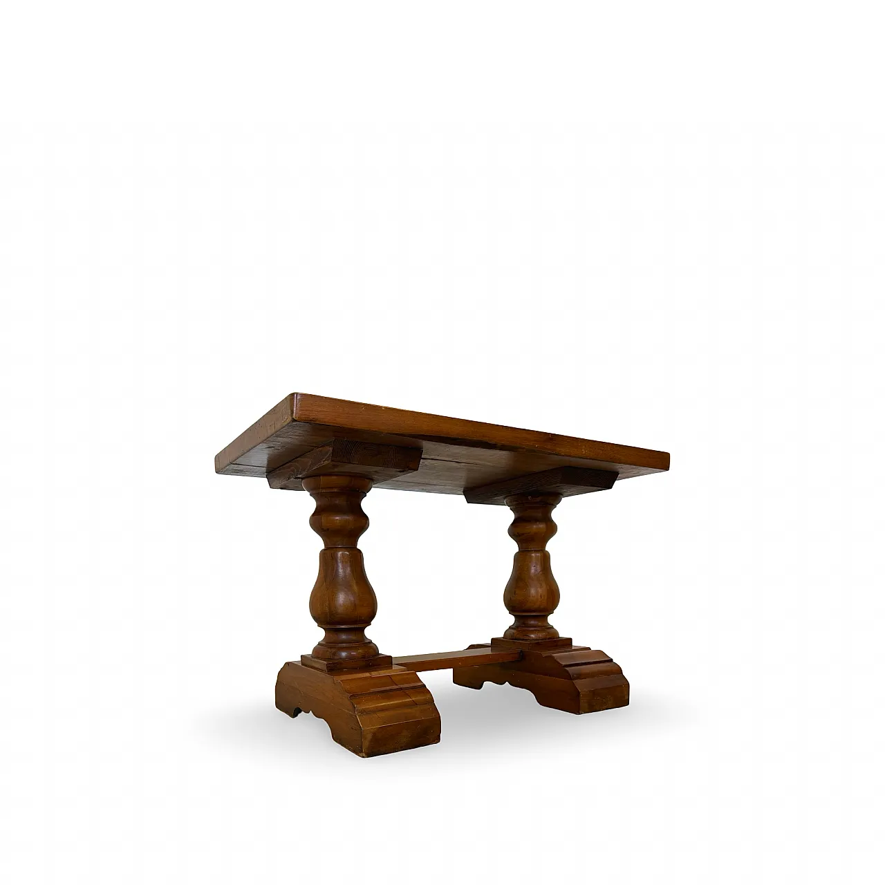 Rustic walnut wooden table, 1900s 10