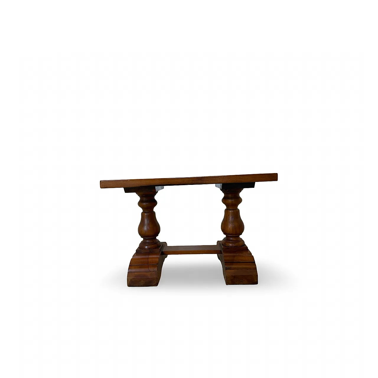 Rustic walnut wooden table, 1900s 13