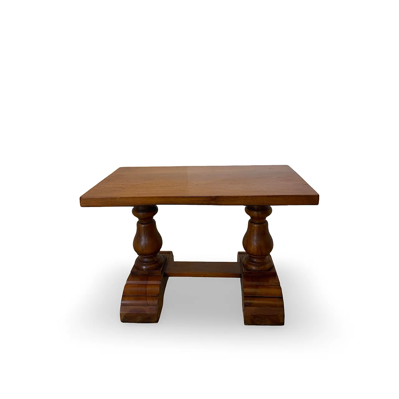 Rustic walnut wooden table, 1900s 14